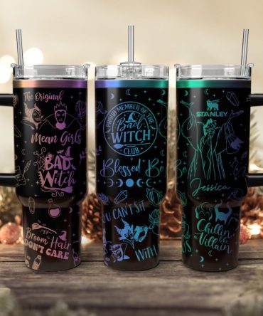 Disney Villains Cartoon Custom Stanley Quencher 40Oz Stainless Steel Tumbler With Handle