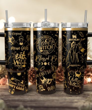 Disney Villains Cartoon Custom Stanley Quencher 40Oz Stainless Steel Tumbler With Handle