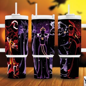Disney Villains Cartoon Custom Stanley Quencher 40Oz Stainless Steel Tumbler With Handle