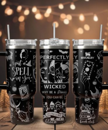 Disney Villains Cartoon Custom Stanley Quencher 40Oz Stainless Steel Tumbler With Handle
