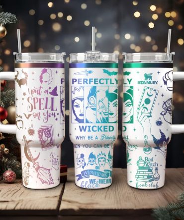 Disney Villains Cartoon Custom Stanley Quencher 40Oz Stainless Steel Tumbler With Handle