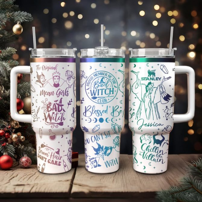 Disney Villains Cartoon Custom Stanley Quencher 40Oz Stainless Steel Tumbler With Handle