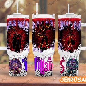 Disney Villains Cartoon Custom Stanley Quencher 40Oz Stainless Steel Tumbler With Handle