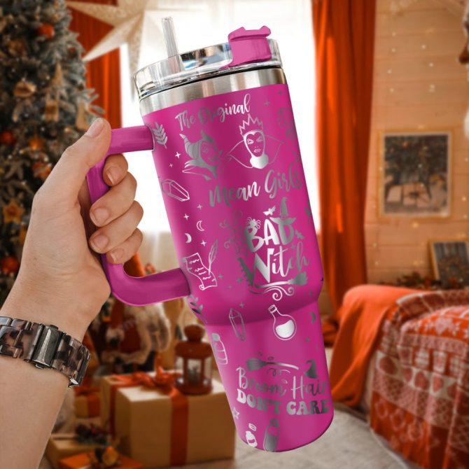 Disney Villains Cartoon Custom Stanley Quencher 40Oz Stainless Steel Tumbler With Handle