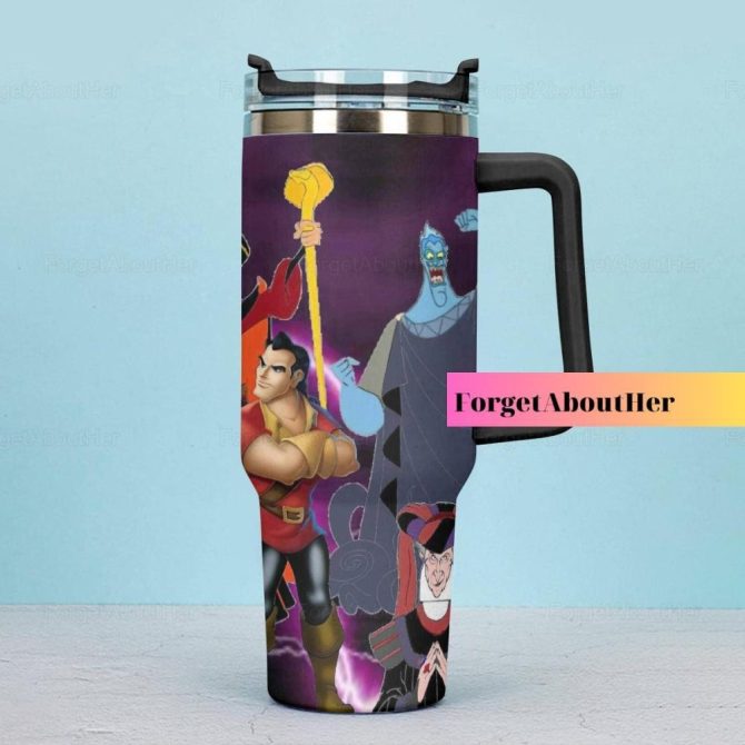 Disney Villains Cartoon Custom Stanley Quencher 40Oz Stainless Steel Tumbler With Handle - Image 2
