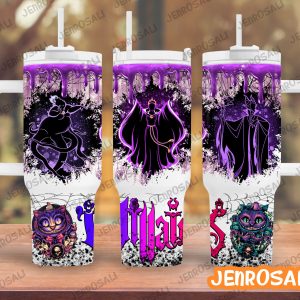 Disney Villains Cartoon Custom Stanley Quencher 40Oz Stainless Steel Tumbler With Handle