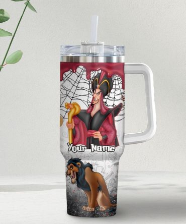 Disney Villains Cartoon Custom Stanley Quencher 40Oz Stainless Steel Tumbler With Handle