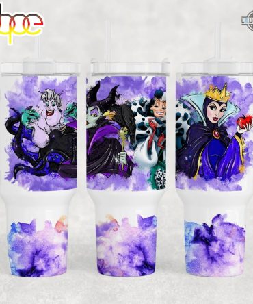 Disney Villains Cartoon Custom Stanley Quencher 40Oz Stainless Steel Tumbler With Handle