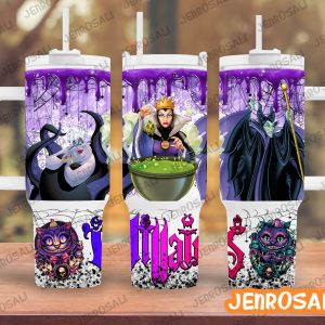Disney Villains Cartoon Custom Stanley Quencher 40Oz Stainless Steel Tumbler With Handle