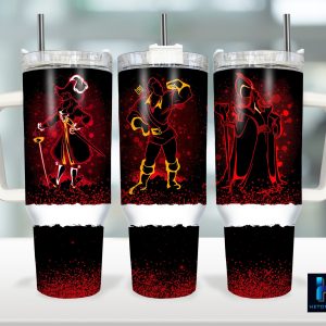 Disney Villains Cartoon Custom Stanley Quencher 40Oz Stainless Steel Tumbler With Handle