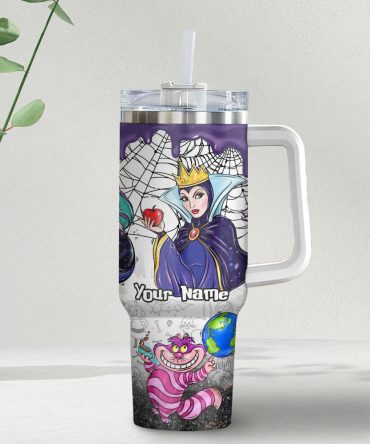 Disney Villains Cartoon Custom Stanley Quencher 40Oz Stainless Steel Tumbler With Handle