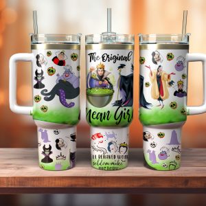 Disney Villains Cartoon Custom Stanley Quencher 40Oz Stainless Steel Tumbler With Handle