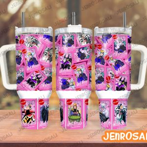 Disney Villains Cartoon Custom Stanley Quencher 40Oz Stainless Steel Tumbler With Handle