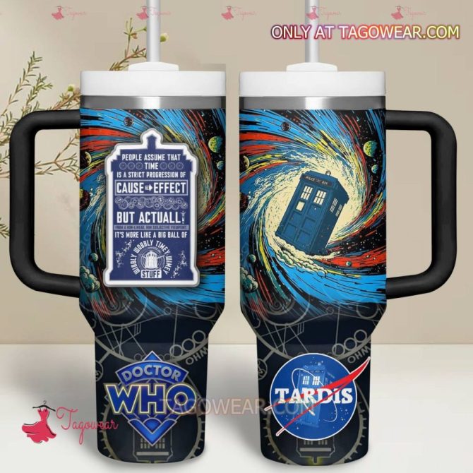 Doctor Who Tardis Tv Series Custom Stanley Quencher 40Oz Stainless Steel - Image 2