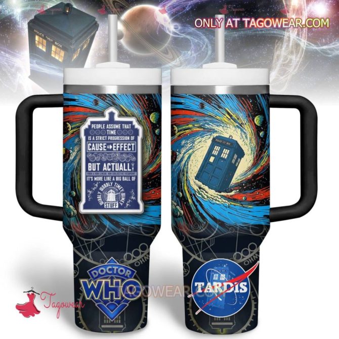 Doctor Who Tardis Tv Series Custom Stanley Quencher 40Oz Stainless Steel