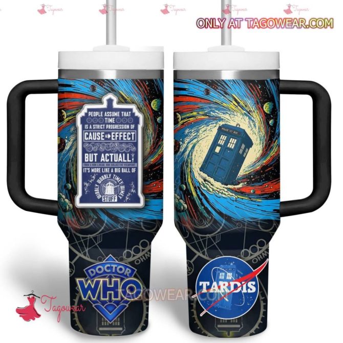Doctor Who Tardis Tv Series Custom Stanley Quencher 40Oz Stainless Steel - Image 3