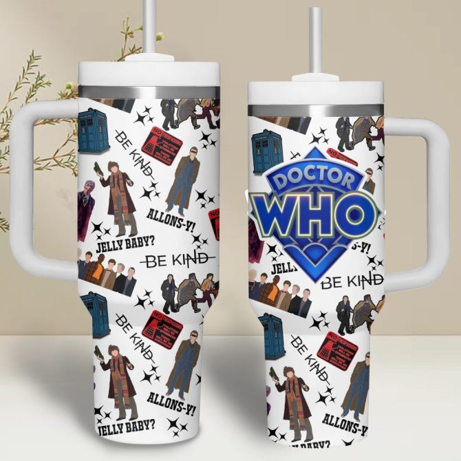 Doctor Who Tv Series Custom Stanley Quencher 40Oz Stainless Steel - Image 2
