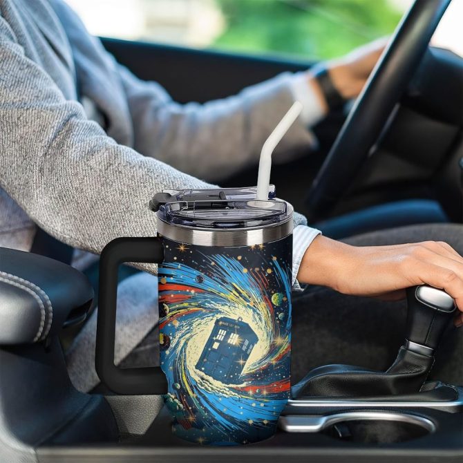 Doctor Who Tv Series Custom Stanley Quencher 40Oz Stainless Steel Tumbler With Handle - Image 4