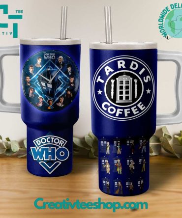Doctor Who Tv Series Custom Stanley Quencher 40Oz Stainless Steel Tumbler With Handle