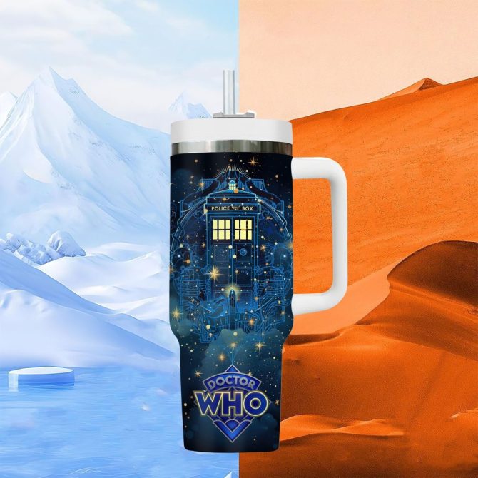 Doctor Who Tv Series Custom Stanley Quencher 40Oz Stainless Steel Tumbler With Handle - Image 3