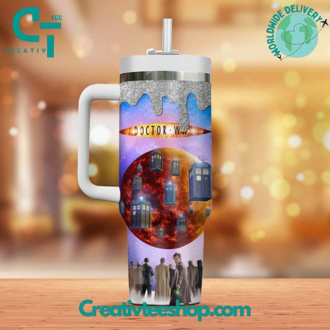 Doctor Who Tv Series Custom Stanley Quencher 40Oz Stainless Steel Tumbler With Handle - Image 2