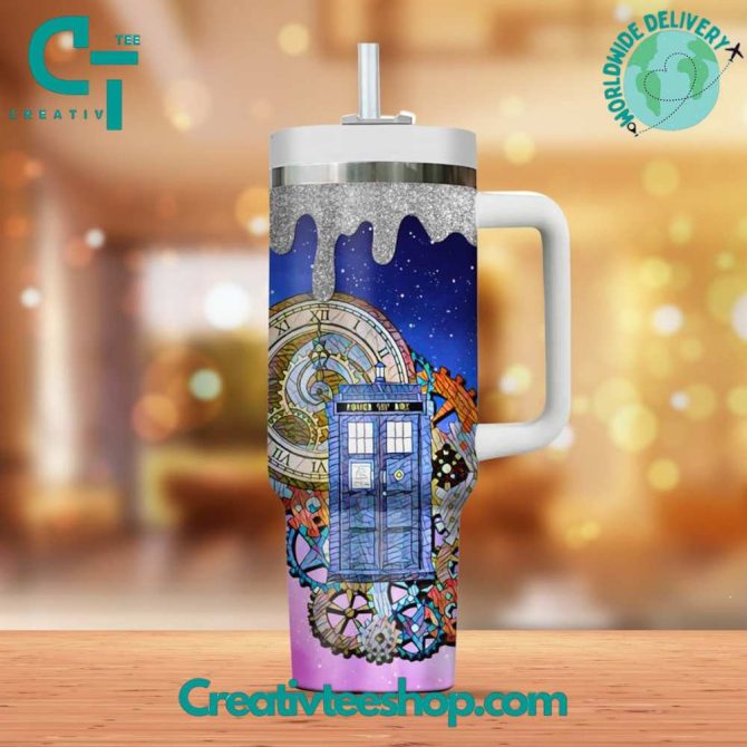 Doctor Who Tv Series Custom Stanley Quencher 40Oz Stainless Steel Tumbler With Handle - Image 3