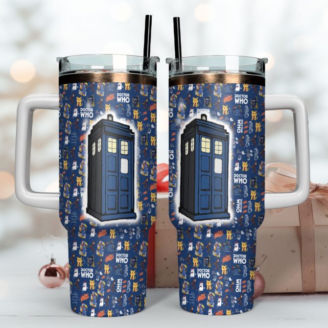 Doctor Who Tv Series Custom Stanley Quencher 40Oz Stainless Steel Tumbler With Handle - Image 4