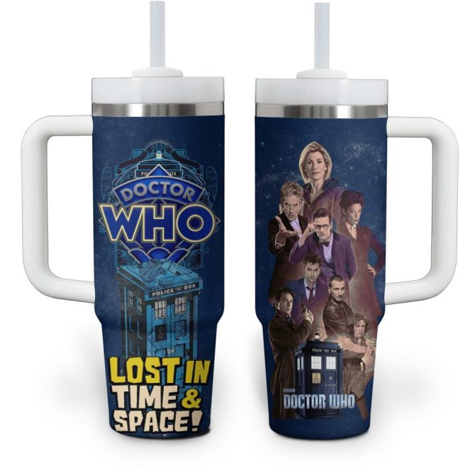 Doctor Who Tv Series Custom Stanley Quencher 40Oz Stainless Steel Tumbler With Handle - Image 4