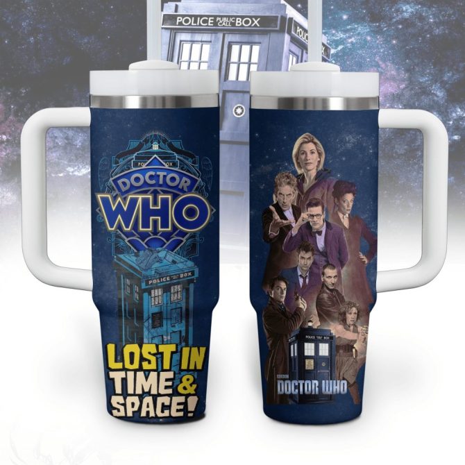 Doctor Who Tv Series Custom Stanley Quencher 40Oz Stainless Steel Tumbler With Handle