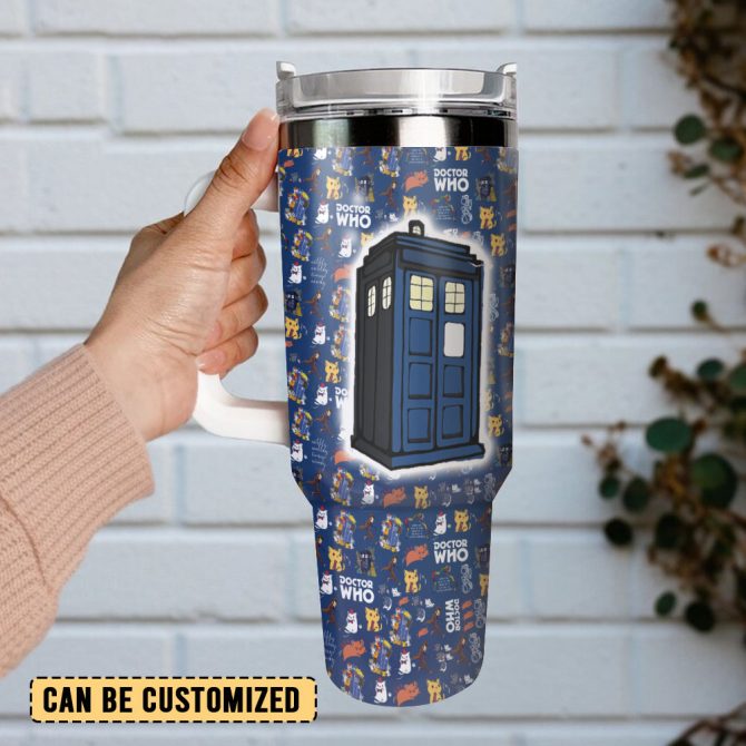 Doctor Who Tv Series Custom Stanley Quencher 40Oz Stainless Steel Tumbler With Handle - Image 3