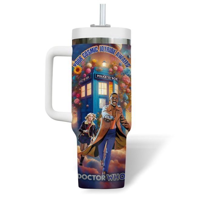 Doctor Who Tv Series Custom Stanley Quencher 40Oz Stainless Steel Tumbler - Image 4