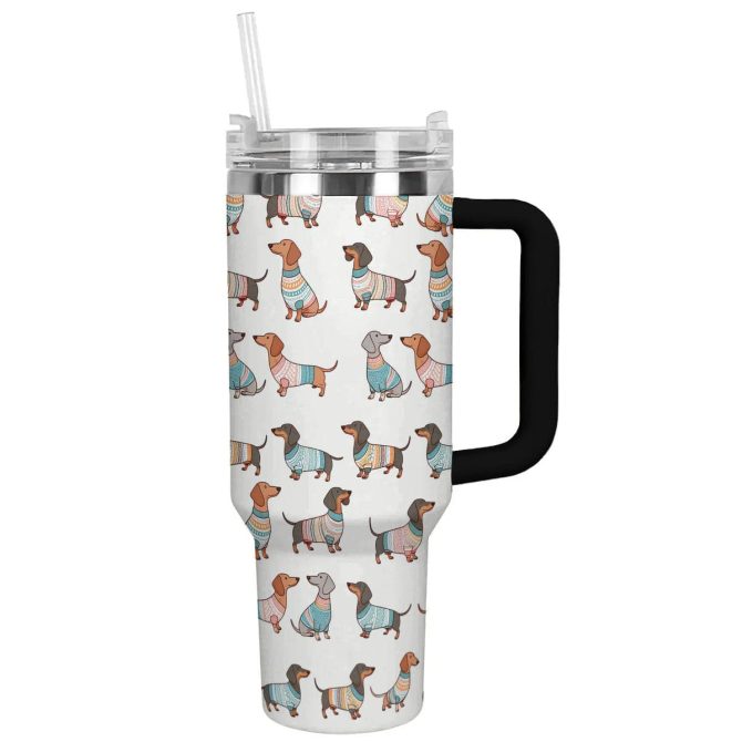 Dog Custom Stanley Quencher 40Oz Stainless Steel Tumbler With Handle - Image 2