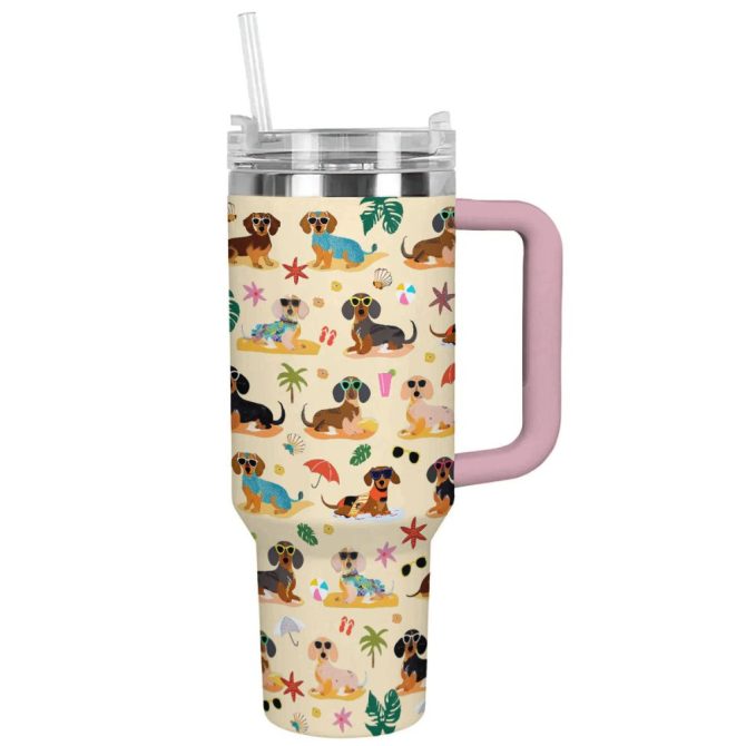 Dog Custom Stanley Quencher 40Oz Stainless Steel Tumbler With Handle - Image 9