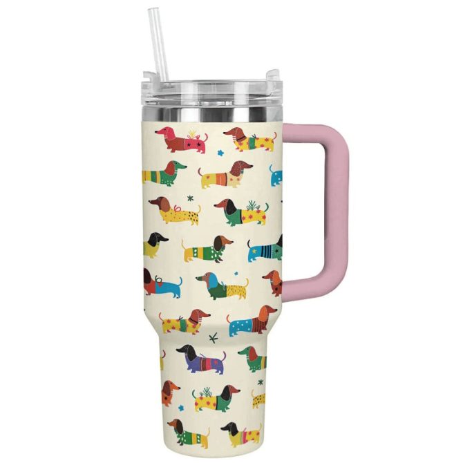 Dog Custom Stanley Quencher 40Oz Stainless Steel Tumbler With Handle - Image 7