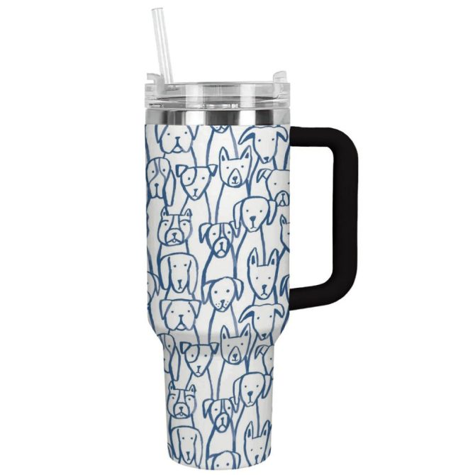 Dog Custom Stanley Quencher 40Oz Stainless Steel Tumbler With Handle - Image 2