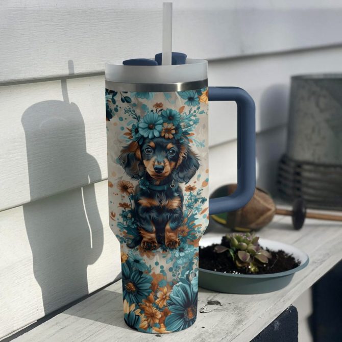 Dog Custom Stanley Quencher 40Oz Stainless Steel Tumbler With Handle - Image 3