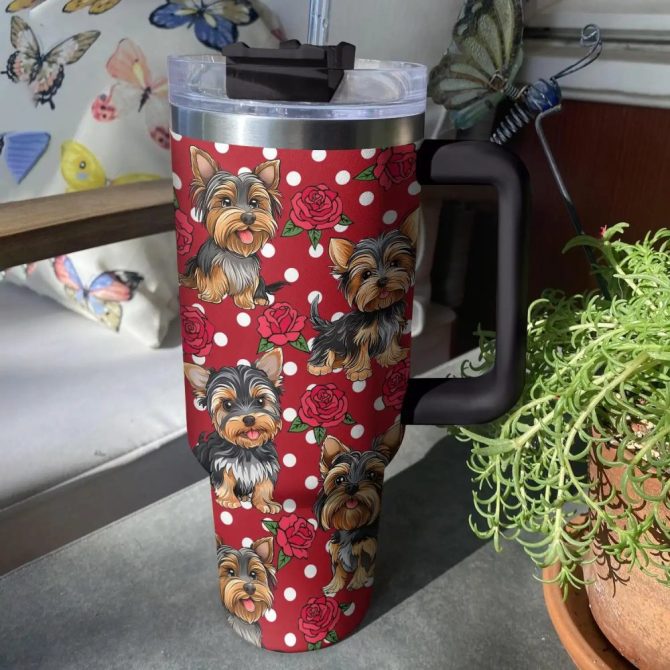 Dog Custom Stanley Quencher 40Oz Stainless Steel Tumbler With Handle - Image 2