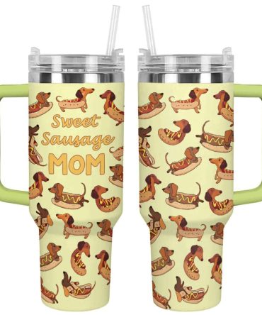 Dog Custom Stanley Quencher 40Oz Stainless Steel Tumbler With Handle