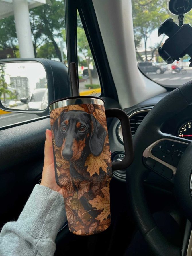 Dog Custom Stanley Quencher 40Oz Stainless Steel Tumbler With Handle - Image 2