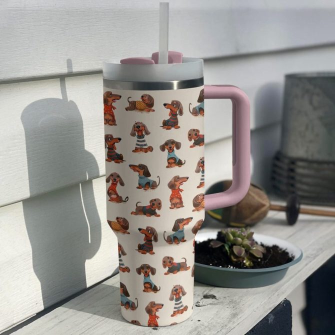 Dog Custom Stanley Quencher 40Oz Stainless Steel Tumbler With Handle - Image 8