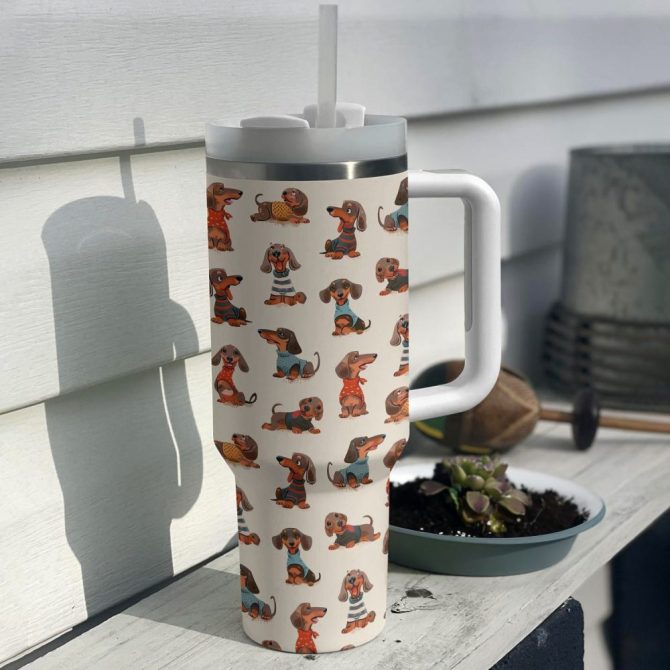Dog Custom Stanley Quencher 40Oz Stainless Steel Tumbler With Handle - Image 10