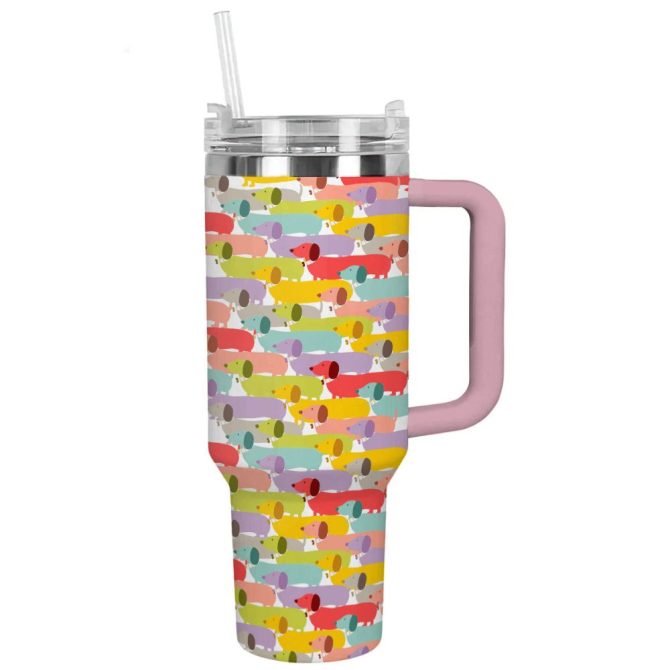Dog Custom Stanley Quencher 40Oz Stainless Steel Tumbler With Handle - Image 2