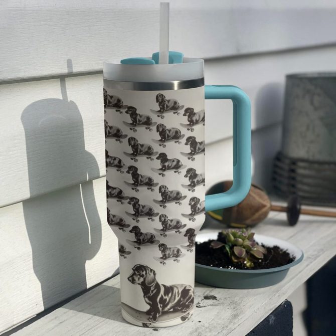 Dog Custom Stanley Quencher 40Oz Stainless Steel Tumbler With Handle - Image 5
