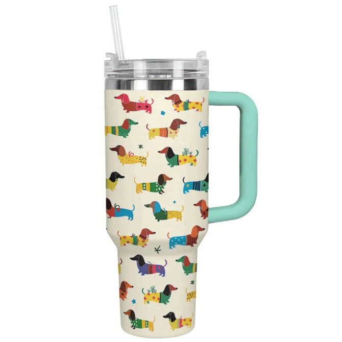 Dog Custom Stanley Quencher 40Oz Stainless Steel Tumbler With Handle - Image 8