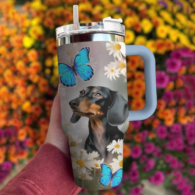 Dog Custom Stanley Quencher 40Oz Stainless Steel Tumbler With Handle - Image 2