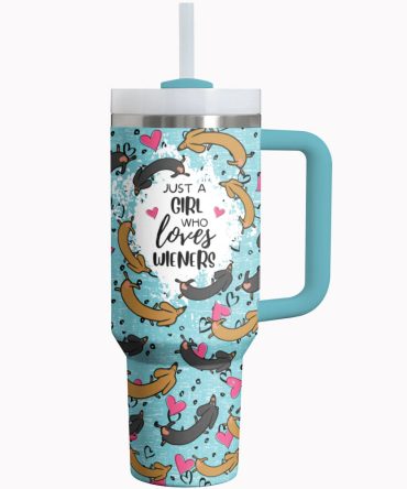 Dog Custom Stanley Quencher 40Oz Stainless Steel Tumbler With Handle