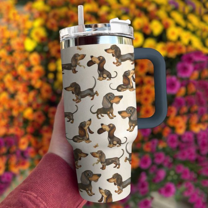 Dog Custom Stanley Quencher 40Oz Stainless Steel Tumbler With Handle - Image 2