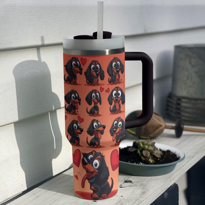 Dog Custom Stanley Quencher 40Oz Stainless Steel Tumbler With Handle - Image 2