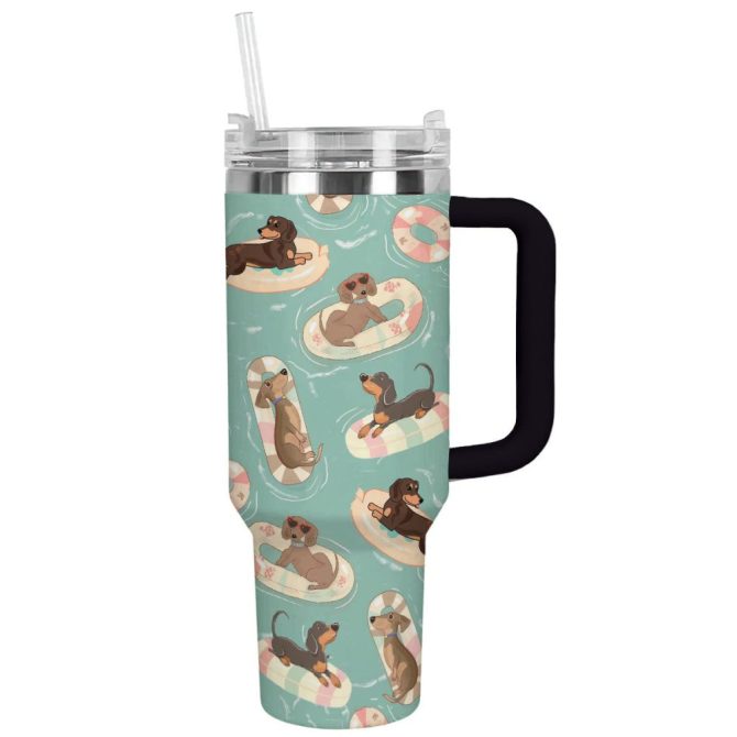 Dog Custom Stanley Quencher 40Oz Stainless Steel Tumbler With Handle - Image 2