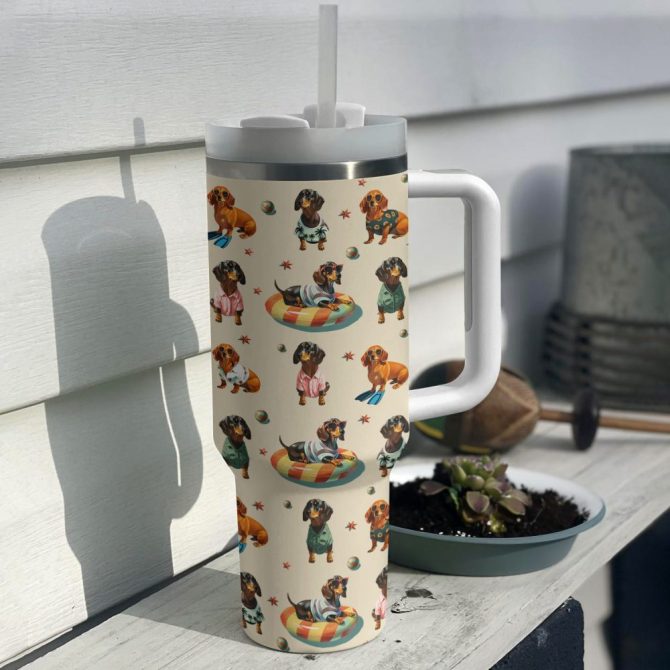 Dog Custom Stanley Quencher 40Oz Stainless Steel Tumbler With Handle - Image 7